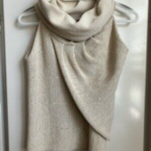 Donna Karan Black Label Cowl Neck Sleeveless Sweater